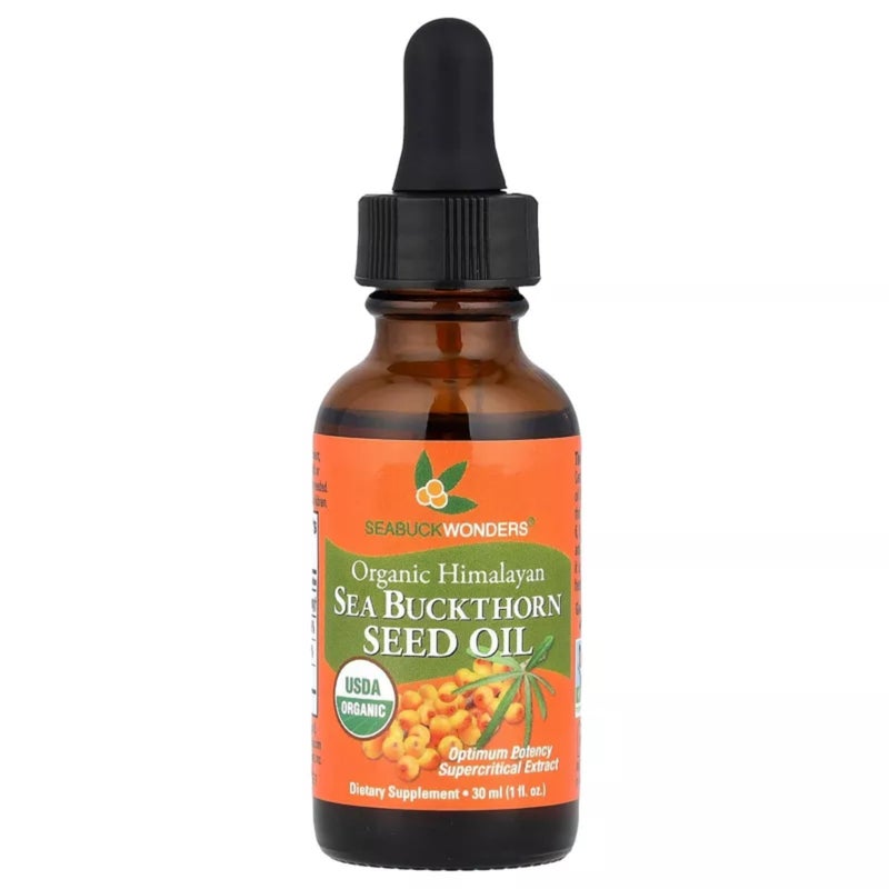 SeabuckWonders Sea Buckthorn Seed Oil100 Certified Organic 1 FL OZ - Image 1